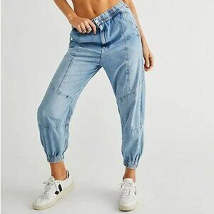 Free People - Revival Denim Joggers; Size M (NWT)